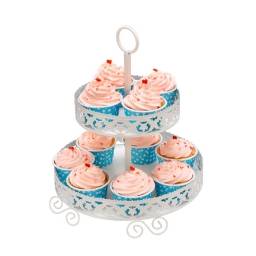 Soporte para cupcakes D24 / H 31 cm. metal.