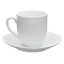 Taza de caf con plato 90 ml Porcelana Selecta