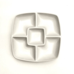 Copetinero con 5 divisiones Porcelana Blanca