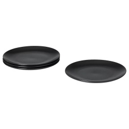 Plato de Mesa Cermica 26 cm Ibiza Negro