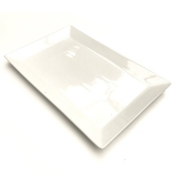 Fuente con ala 41.5x26.5x2.7 cm Porcelana Blanca