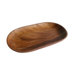 Bandeja Oval Madera Acacia 40x25x4 cm