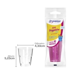 VASO 50ML TRANSPARENTE PS X10 PCS