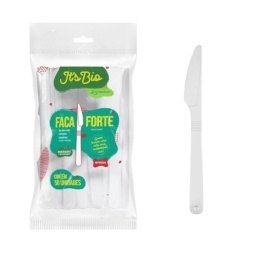 Cuchillo Blanco Fuerte Biodegradable Pack x50