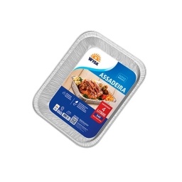 Bandeja descartable de Aluminio 4 Lts Sin tapa Pack x12