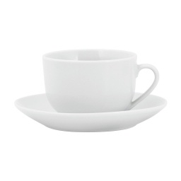 Taza de t con plato 200 ml Porcelana Blanca Selecta