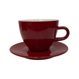 Taza de T con plato 260 ml Porcelana Roja Selecta